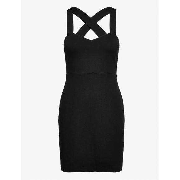 NEW FRENCH CONNECTION rafe ponte jersey bodycon dress in black - Picture 4 of 5